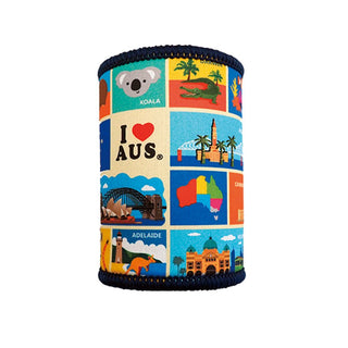Checkered Australia Art Stubby Holder