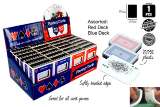 Playing Cards with Case Red Blue CDU (24 pack)