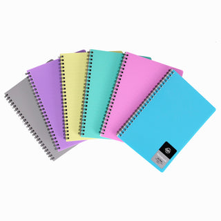 Notebook Basic PP Colour A5 120 page Assorted Colours (6 pce)
