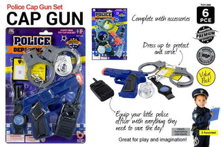 Police Cap Gun Playset 6 Pce