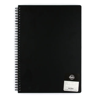 Diary Visual Art PP Black 110gsm A4 120pg Long Spiral