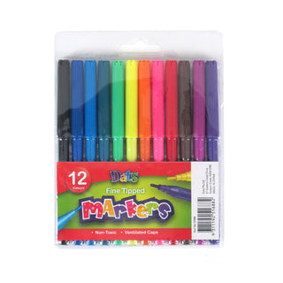 Marker Coloured Fine Tip (12 pack)