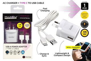 AC Charger W/Type-C Cable