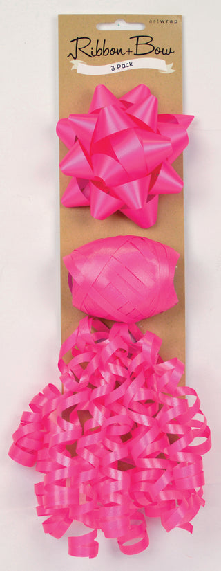 Star/Curl Bow/Curl Rbn Pink
