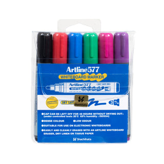 Artline 577 Wbrd Mrkr AST 6pk