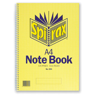 Spirax 595 A4 Notebook 7mm 120 Pages
