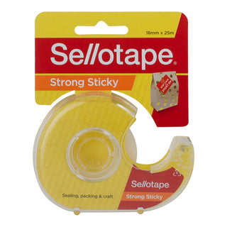 Sellotape Sticky Tape 18mm x 25m Dispenser (8 pack)