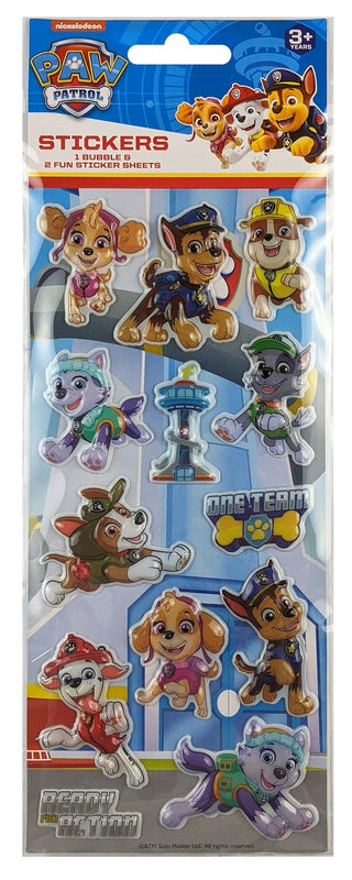 Paw Patrol Bubble Stickers 3 Pack