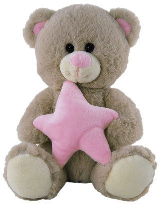 Bear with Pink Star 21cm