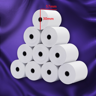 Thermal Paper Eftpos Receipt Rolls 57 x 30 60gsm (100 pce)