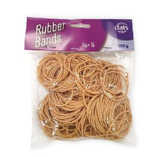 Rubber Bands Brown 100g Sze16