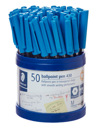 Staedtler Stick 430 Ballpoint Pen Medium Blue