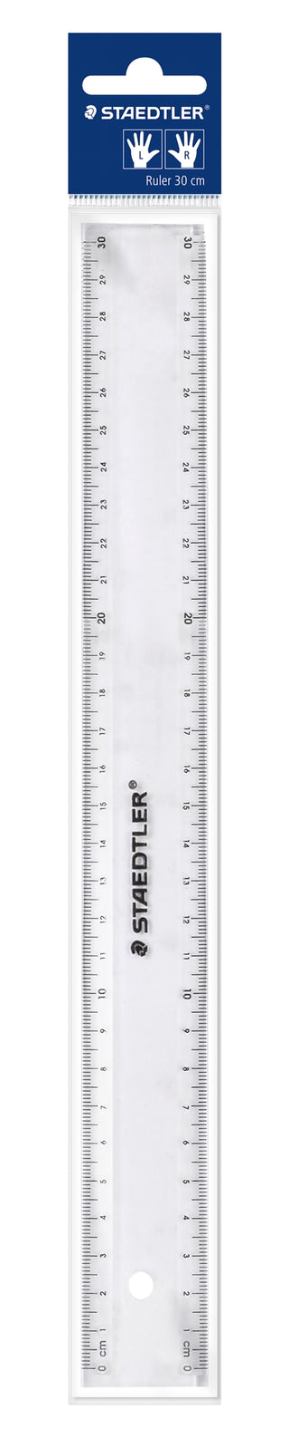 Staedtler 30cm Plastic Ruler Clear CDU/20