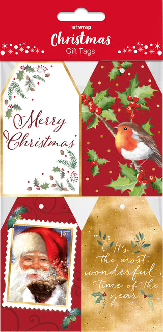 Christmas Gift Tags Traditional 20pk