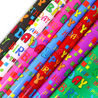 Roll Wrap 70cm x 3m Happy Birthday Assortment (50 pce)
