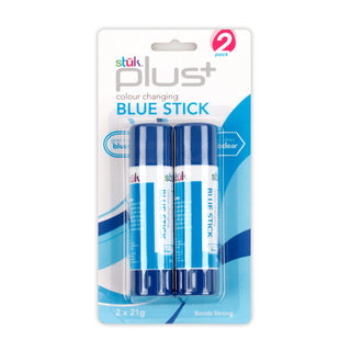 Glue Stick PVP 21g Blue to Clear (2 pack)