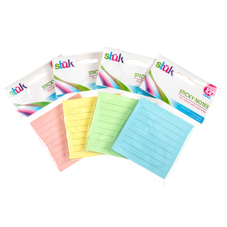 Stck Notes 76x76mm Ruled As12