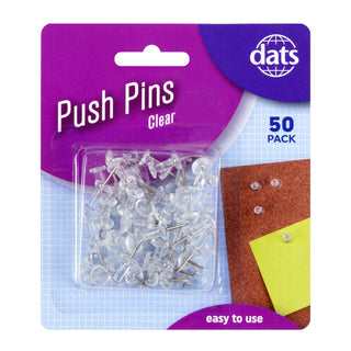 Push Pins Clear (50 pack)