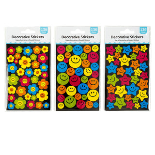 Smiley Stickers Asst 3 pce