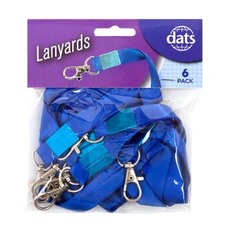 Lanyards Premium Blue (6 pack)