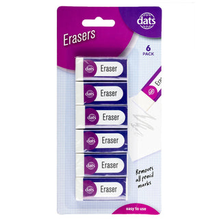 Erasers Vinyl (6 pack)