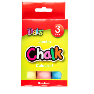 Jumbo Coloured Chalk (3 pack)