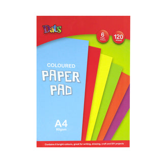 Pad Paper A4 120 Sheets 6 Colour 80gsm