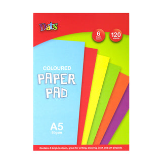 Pad Paper A5 120 Sheets 6 Colour 80gsm