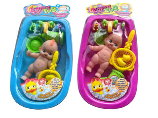 Baby Doll & Bath Tub Set Ast2