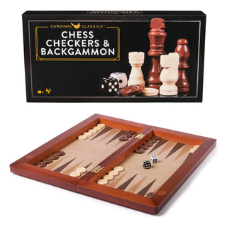 Deluxe Chess,Checkers & Backgammon Set