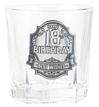 Badge Whisky Glass 18