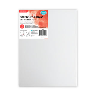 Deep Edge Stretch Canvas 30x40cm 3 Pack