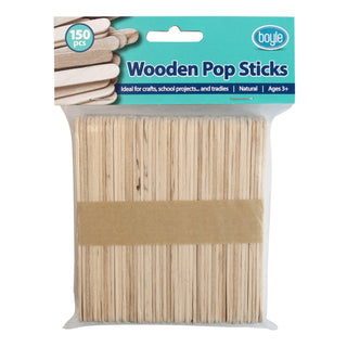Wooden Pop Sticks (150 pack)
