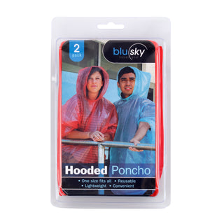 Hooded Poncho Adult (2 Pack)