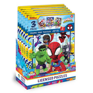 Spidey and His Amazing Friends 3 pack Frame Tray Puzzles