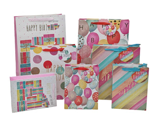 Bday F&Em G/Bag XL Pink AST