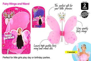 Princess Wings & Wand Set - Pink
