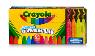 Washable Sidewalk Chalk 64 Pack