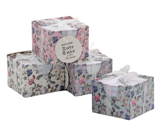 Jardin Floral Note Block with Pen White