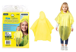 Kids Heavy Duty Yellow Poncho