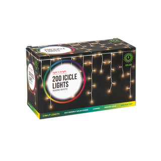 Lnb 200 W/White Solar Icicle