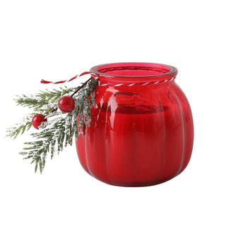 Christmas Deco Glass Jar Candle Spiced Berry