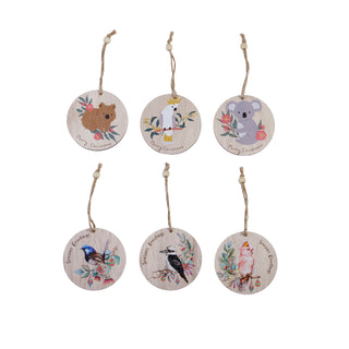 Gala Aussie Critter 8cm MDF Hanging Decoration Ast/6