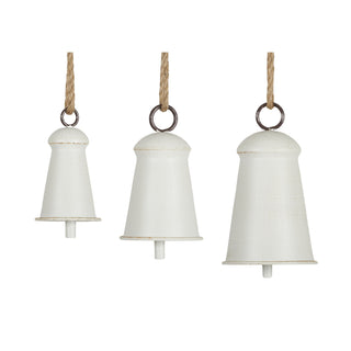 S3 Wh/Nat Metal Bells 11x20cm