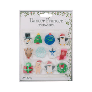 Xmas Erasers 12 Pack