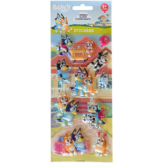 Bluey 3pk Bubble Stickers (12 pce)