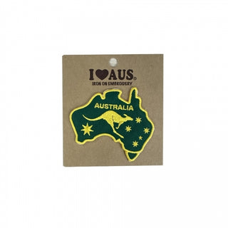 Iron on Patch Grn/Yellow Aust