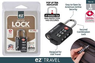 TSA 3 Digit Pop Up Combination Lock