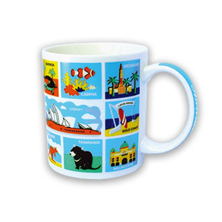 Australian Icons Grid Mug