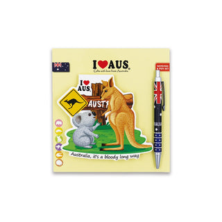 Koala & Kangaroo N/Pad & Pen